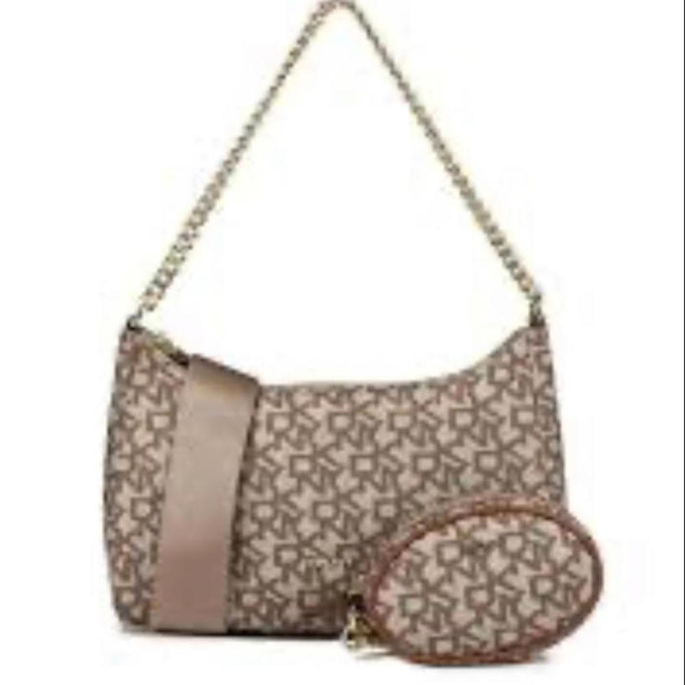 DKNY Cario Medium Pouchette Hand Bag with coin purse